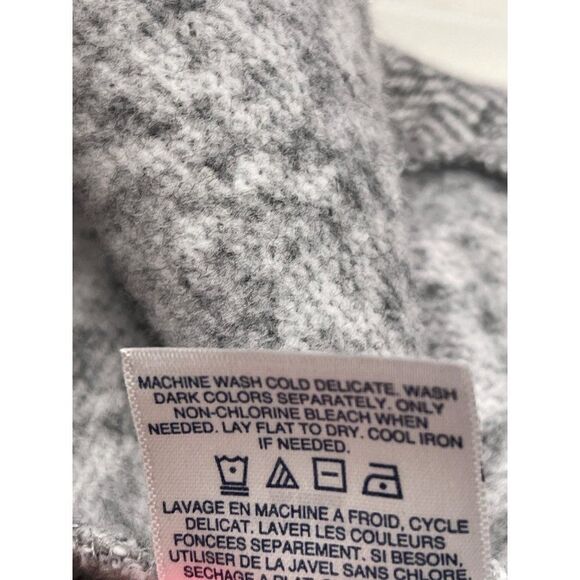 Lands End Women Gray One Button Chevron Pattern Jacket Size L - Picture 8 of 8